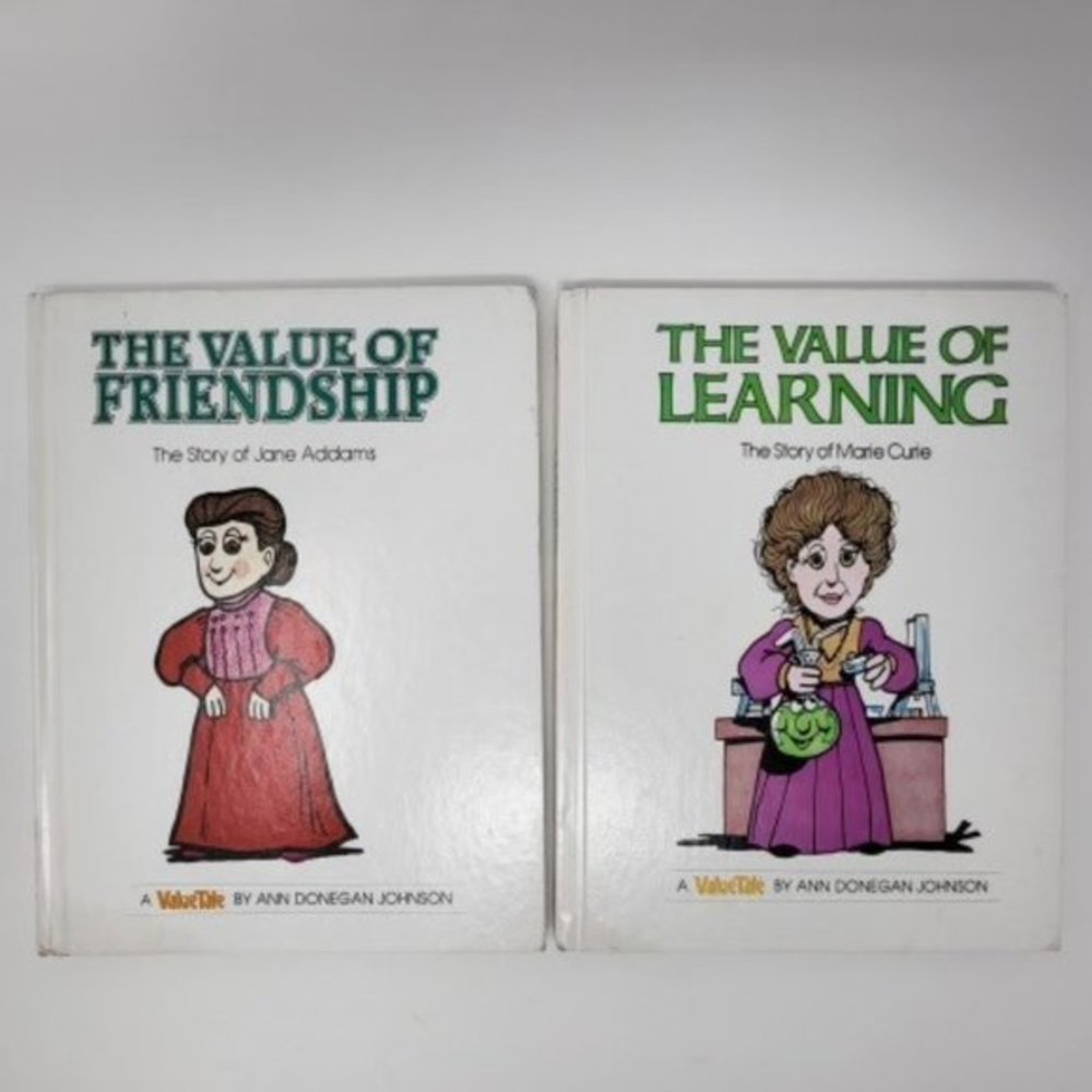 The‎ Value Series Hard Cover Ann D. Johnson Lot 2 Books Marie Curie Jane Addams
